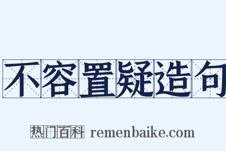 不容置疑造句是什么意思的图片